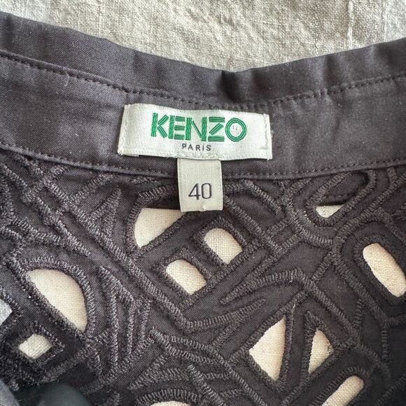 Kenzo Black Mini Dress with Lace Details - Picture 4 of 4